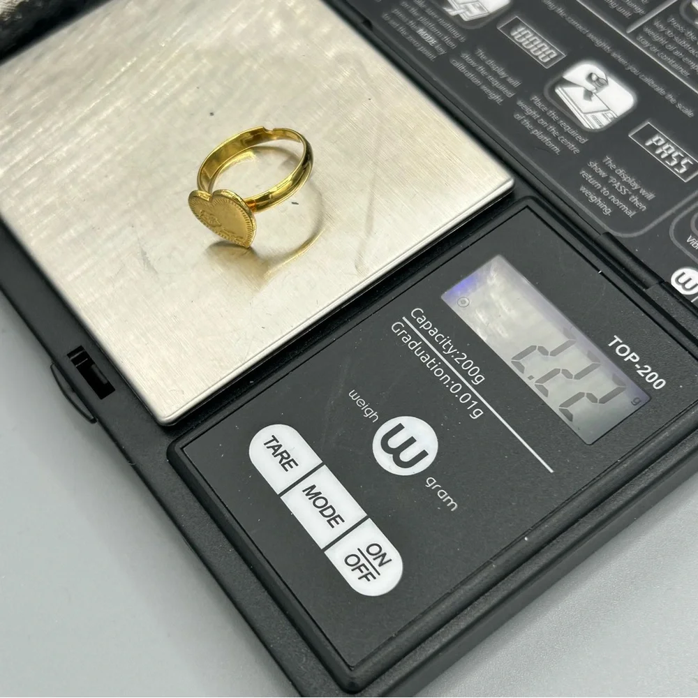 Kids Gold Tone Heart Ring Adjustable Tested Magnetic - Picture 2 of 9